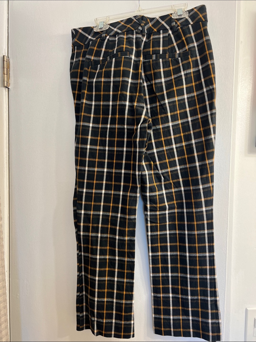 Anthropologie Trouser Pants The Essential Office Casual Black Plaid . Size 6. - Picture 6 of 9